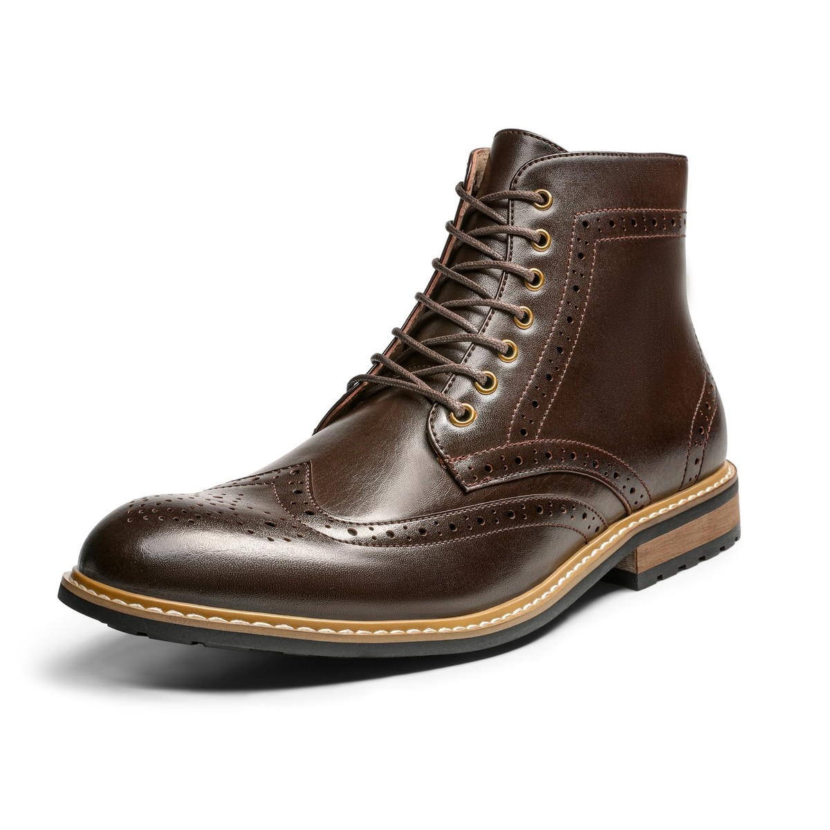 Men\'s Brown Casual Chukka Boots Motorcycle Wear Jousen Men main image 4