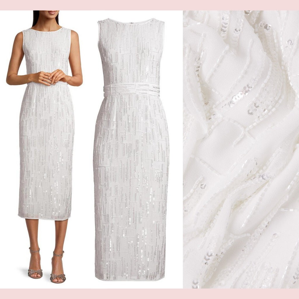 NWT MAC DUGGAL Sleeveless Sequin Sheath Midi Dress Size 0 in White | eBay NWT MAC DUGGAL Sleeveless Sequin Sheath Midi Dress Size 0 in White | eBay