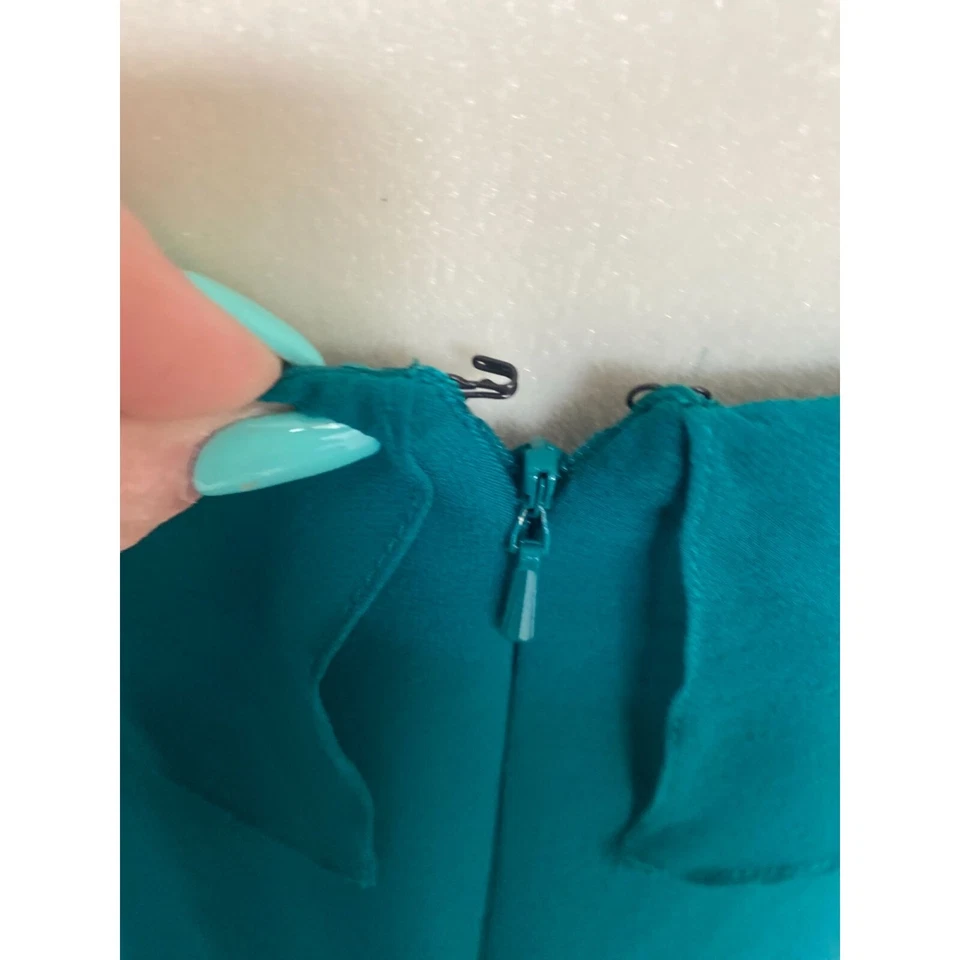 Vestido de fiesta Babydoll Phoebe Couture 100 % seda correa espagueti 2 Foto 4 de 4