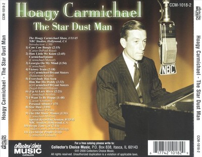 HOAGY CARMICHAEL STAR DUST MAN NEW CD