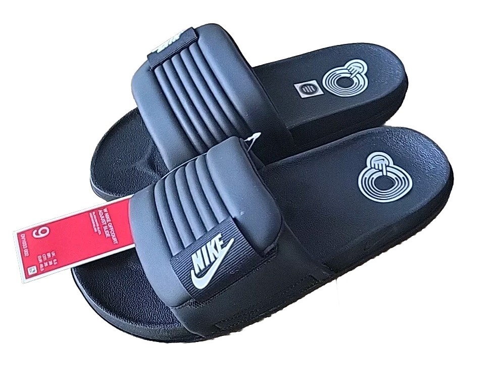 Nike Offcourt Adjust Slide Black White Womens Slip On Sandals Size 9 DV1033-002