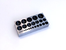 PROFESSIONAL Dapping Block Die Steel 27 holes Metal Forming Die Hardened Steel