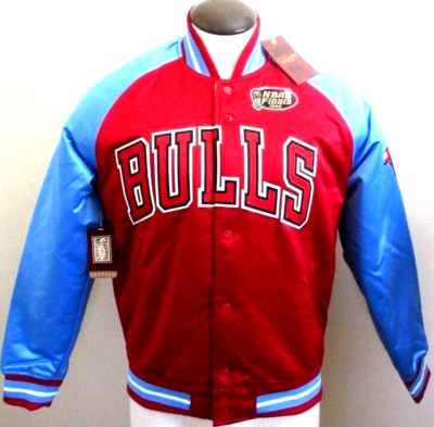 Men's Mitchell & Ness Chicago Bulls NBA 1996 Finals Satin Snap Up Jacket Size XL