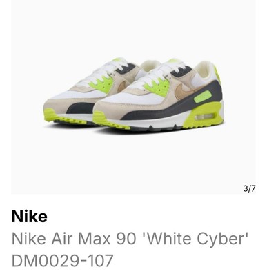 Nike Air Max 90 White Khaki Cyber Shoes (DM0029 107) Men\'s Size Amazon.com | Nike Air Max 90 Men main image 2