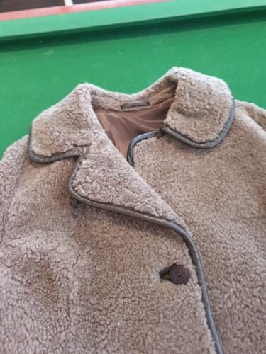 Vintage J Teff England Shearling Women's Coat Jacket M-L RARITY fits AU 12-14 - Picture 20 of 21