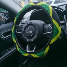 Jamaica Flag, Car Steering Wheel Cover