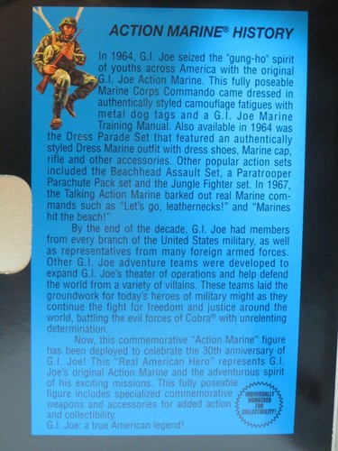 G.I. Joe Marine Commemorative Collection Action Figure NEW NIB 1993 Hasbro - Picture 6 of 7