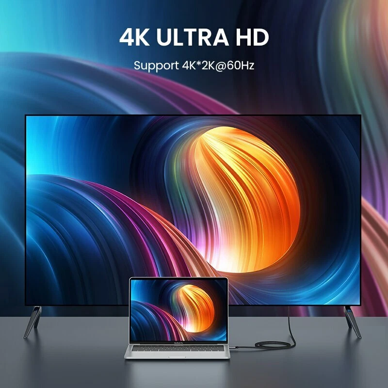 Ugreen USB C 3.1 to HDMI Cable 4K 60Hz Type C to HDMI Thunderbolt 3 Compatible - Image 4 of 4