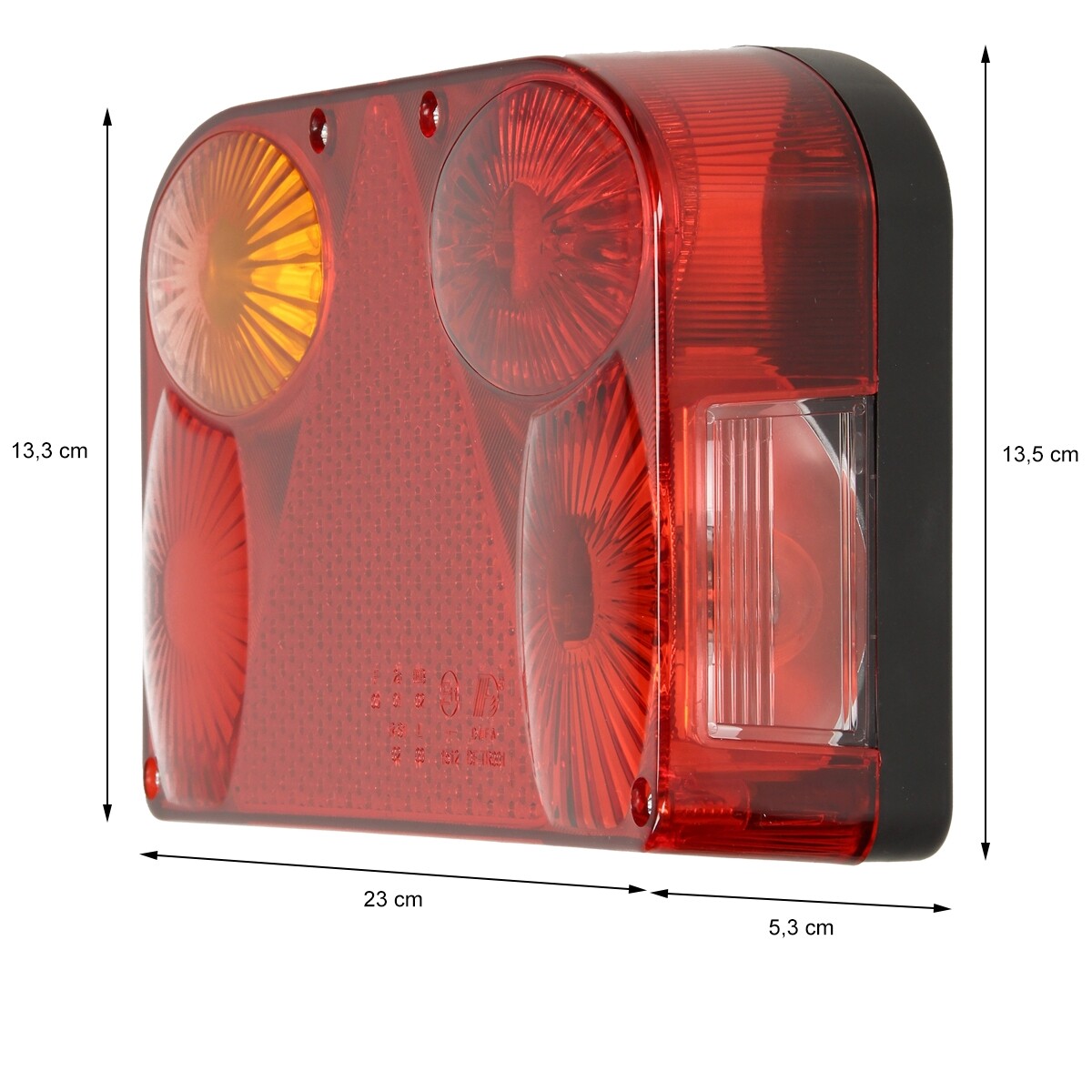 Kit Luci Posteriori Per Rimorchio - Fanali Camion Con Spina 13 Poli, Cavo 5,5m, ECE-Approved, Per Caravan - Foto 12