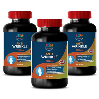 anti aging capsules - ANTI WRINKLE FORMULA 1395MG - DMAE Aloe Vera & Collagen 3B