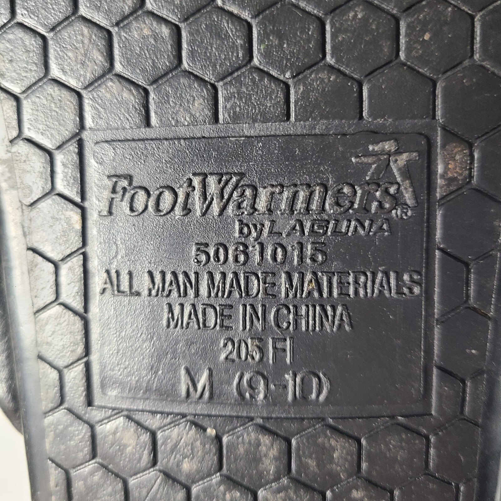 Foot Warmers by Laguna Men's Size M (910) Black Faux Leather Slip On