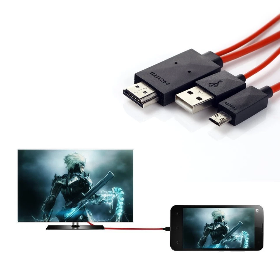 MHL Micro To HDMI 1080P HDTV Cable Adapter for Samsung Galaxy Tab 4 7.0 SM-T231 - Image 3 of 4