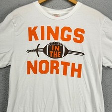 Cleveland Browns Homage Mens T-Shirt Large White Short Sleeve Tee Made In USA