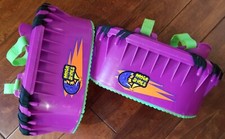 Vintage 1989 MOON SHOES Anti-Gravity Trampoline Big Time Toys Purple/Green EUC