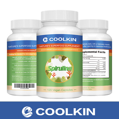 Spirulina Capsules - Detox Weight Loss Immune Support Superfood Antioxidants