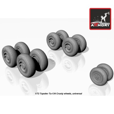 Armory Models AR AW72042 Scale 1/72 Tupolev Tu-134 Crusty wheels for scale model