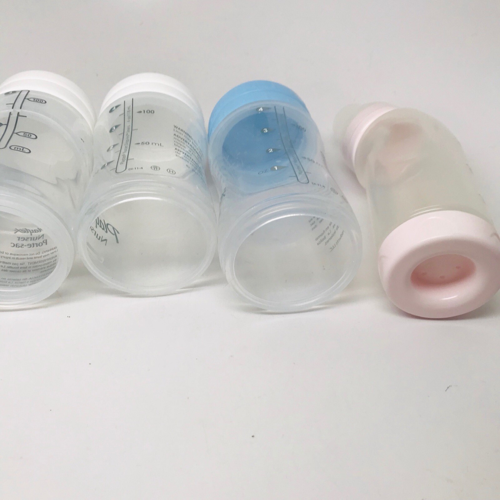 Lot of 6 Vintage Playtex Nurser Drop In Bottles 4 Oz Vent Aire Advanced 6 Oz