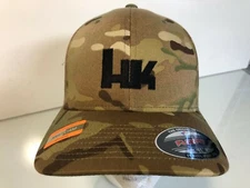 HK Heckler & Koch Logo Embroidered MultiCam Flexfit Ball Cap S/M or L/XL
