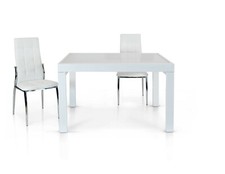 Table Extensible Verre Métal Blanc Moderne Cuisine Salon