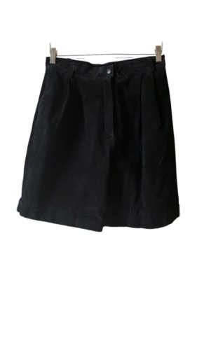 Wilsons Leather Women Suede Shorts Black 6.5" Inseam High Waisted Lined Size-12
