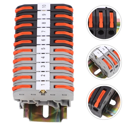 DIN Rail Terminal Block Kit Connectors for Wiring Cable Circuit Inline - 第 8/12 張圖片