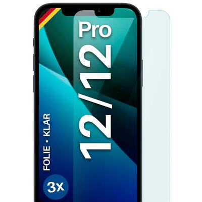 3x Schutzfolie für Apple iPhone 12 / 12 Pro Displayschutz HD flexibel kein Glas