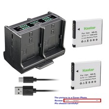Kastar Battery Quadruple Charger for Canon PowerShot A3200 IS PowerShot A3300 IS