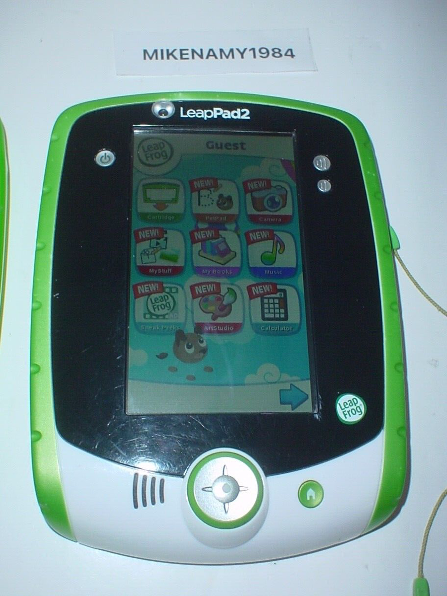 LeapFrog LeapPad2 Explorer Green Tablet W/ Stylus & sleeve & Game