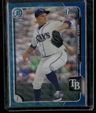 2015 Bowman Matt Andriese BCP67 Chrome Prospects Blue Wave Refractors