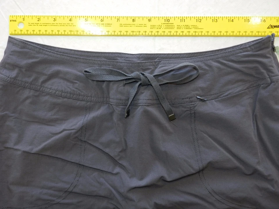 TÉ VERDE Skort Talla XXL Gris Pantalones Cortos Bajo Falda Cremallera Lateral Navegación Nylon (p82) Foto 2 de 4