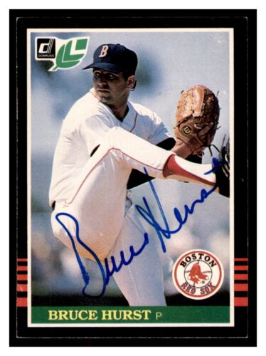 Bruce Hurst Boston Red Sox #73 Autograf 1985 Donruss Leaf Card - Zdjęcie 1 z 2