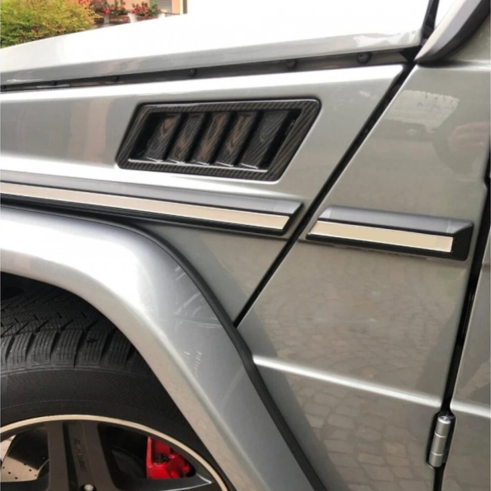 Guardabarros de ventilación lateral de fibra de carbono para Mercedes Benz G Wagon W463 G55 G63 G65 Foto 2 de 4