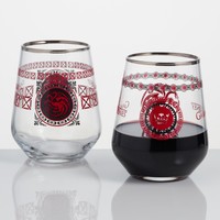 Game Of Thrones Targaryen Stemless Wine Glass Set Of 2 By World Market Game Of Thrones Targaryen Stemless Wine Glass Set Of 2 By World Market