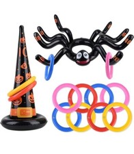Inflatable Halloween spider  witch hat Ring Toss Game. New