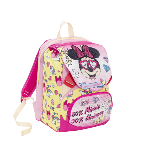 Minnie Zaino scuola MODELLO ORGANIZZATO BY SEVEN CON ASTUCCIO 3 ZIP IN  OMAGGIO | eBay