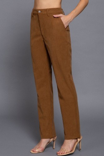 WAIST BAND CORDUROY STRAIGHT PANTS