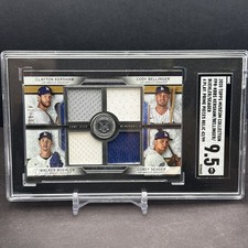 2020 Topps Museum Dodgers Quad Kershaw/Buehler/Bellinger/Seager SGC 9.5 BW3