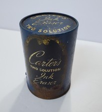 Vintage CARTER'S Ink Tin Carters Ink Eraser Tin Two Solution Made in USA