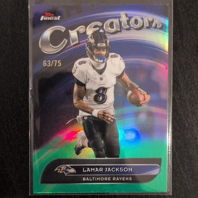 Topps 2025 Finest Creators Lamar Jackson Ravens #CR-3 Serial Numbered /75