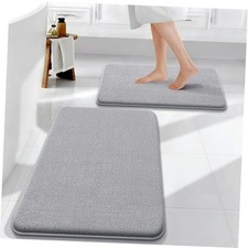 Bathroom Rugs Sets 2 Piece, Soft Absorbent Memory Foam Bath Rug Set, Non