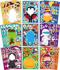 27 PCS Halloween Stickers Make a Face Sticker for Kids Make Your Own Stickers fo