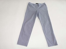 Talbots Women's Ankle Pants Size 8 Blue White High Rise 29" Inseam Gingham Check