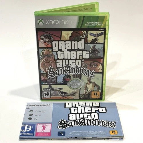 Grand Theft Auto / GTA San Andreas (Xbox 360, 2004) Map and Case Only (NO GAME)