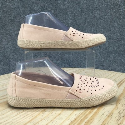 Mia Amore Shoes Womens 8 Yurri Casual Comfort Slip On Loafer Flats Pink Fabric