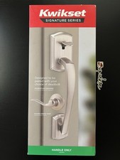 Kwikset Prescott Satin Nickel Door Handleset Only with Tustin Door Handle