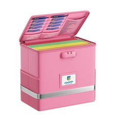 Fireproof File Box with Lock, Document Box Storage Organizer, Suitable for Ha...