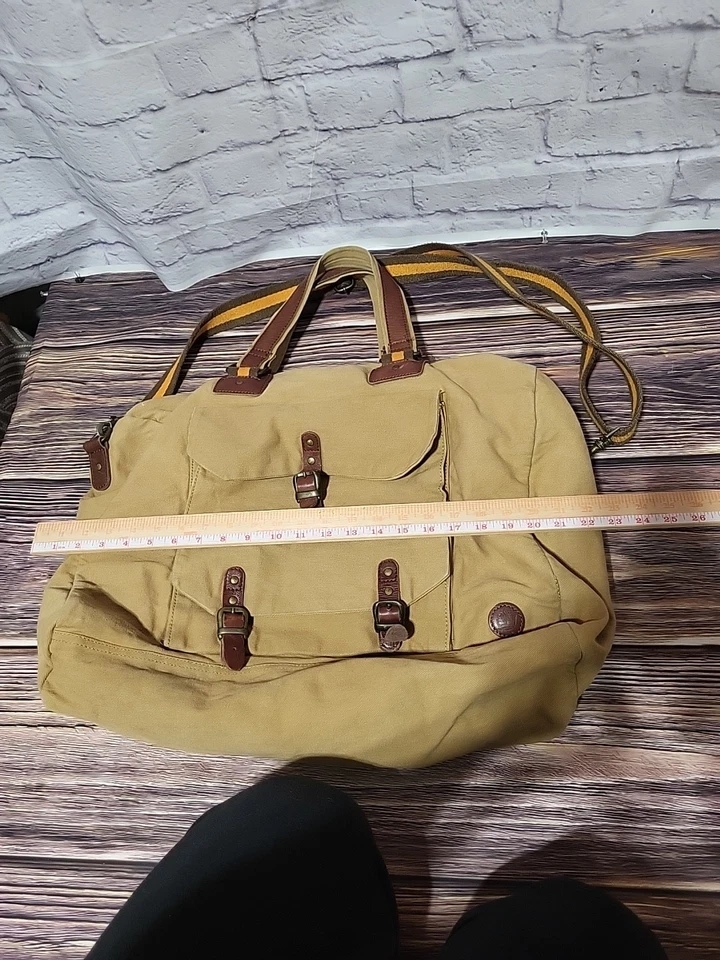 Bolso de Lona Timberland Earthkeepers Grande Cuero Borde Viaje Aire Libre Hombre Bolso Foto 4 de 4