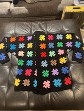vintage Granny Square Cardigan M