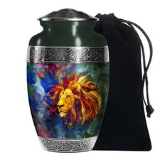 Roar Lion Cremation Urn for Ashes Adult Male  Female, Burial Urn 10 Inch 