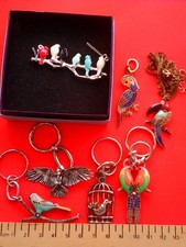 Bird Jewellery Joblot= Enamel Necklace/ Keyrings/ Pendant